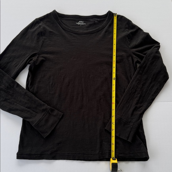 J Crew “vintage cotton” black long-sleeve tee/tshirt, size large - Picture 4 of 6
